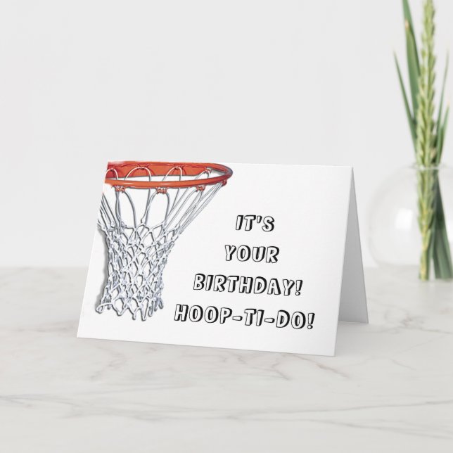 carte d'anniversaire de basketball (Devant)