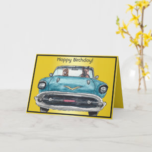 Carte d'anniversaire de berger allemand adorable