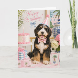 Carte d'anniversaire de Bernedoodle prépa