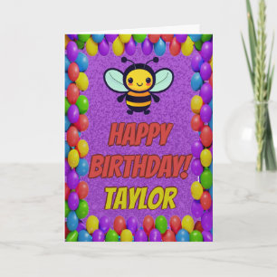 Carte d'anniversaire de bienvenue personnalisée po