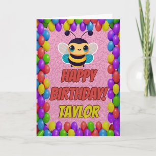 Carte d'anniversaire de bienvenue personnalisée po