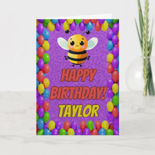 Carte d'anniversaire de bienvenue personnalisée po