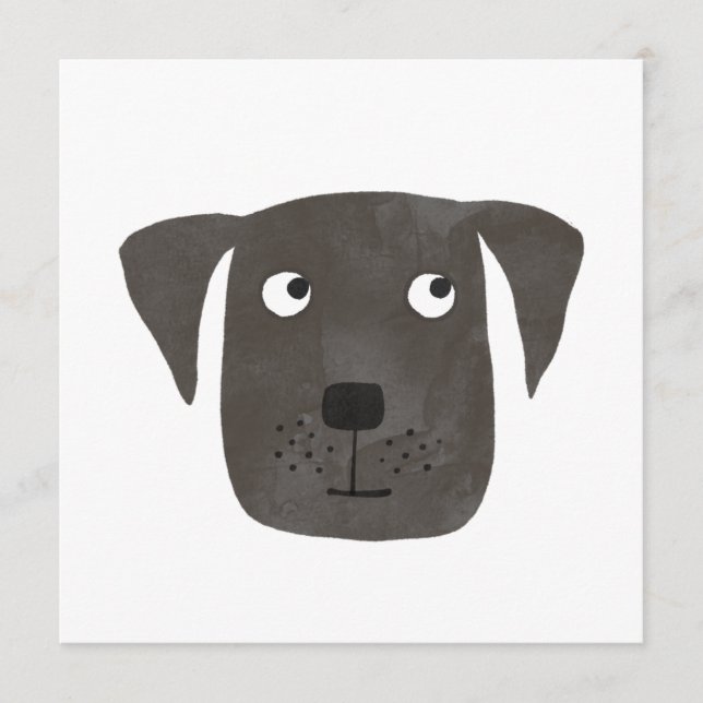 Carte d'anniversaire de Black Labrador Retriever D (Devant)