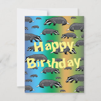 Carte d'anniversaire de Blaireau