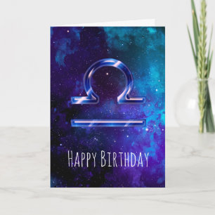 Carte d'anniversaire de Blue Space Libra