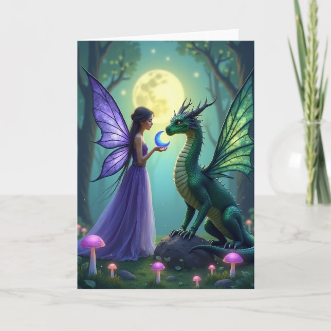 Carte d'anniversaire de bois mystique (Devant)