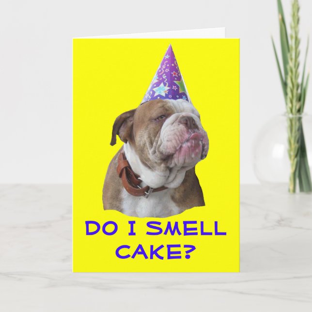 Carte d'anniversaire de bouledogue (Devant)