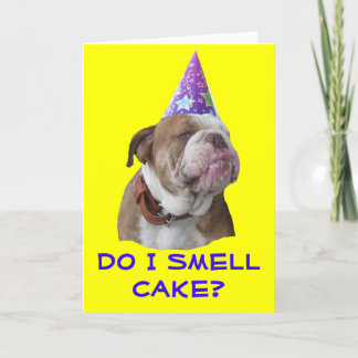 Carte d'anniversaire de bouledogue
