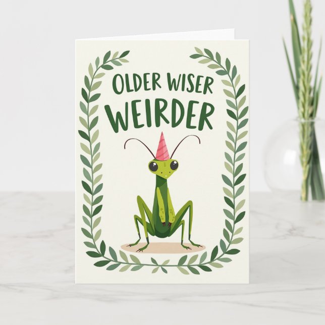 Carte d'anniversaire de bug bizarre (Devant)