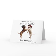 Carte d'anniversaire de bull-terrier de danse
