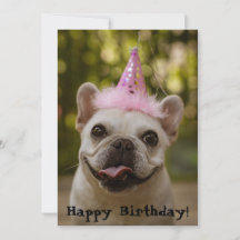 Carte d'anniversaire de Bulldog