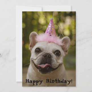 Carte d'anniversaire de Bulldog