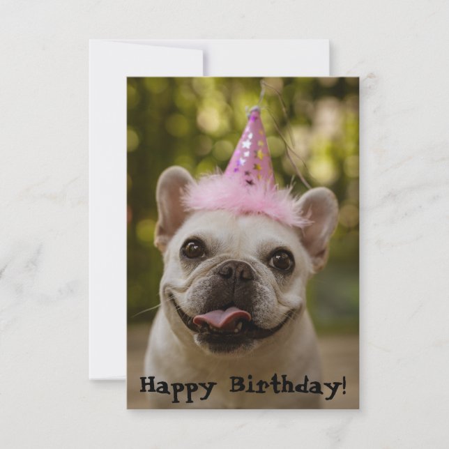 Carte d'anniversaire de Bulldog (Devant)