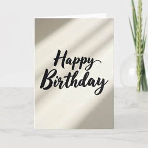 Carte d'anniversaire de calligraphie raffinée