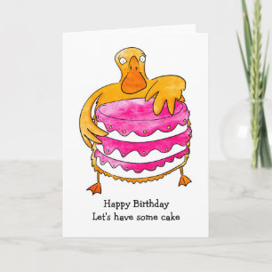 Carte d'anniversaire de canard