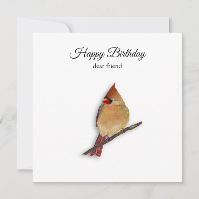 Carte d'anniversaire de Cardinal (Devant)