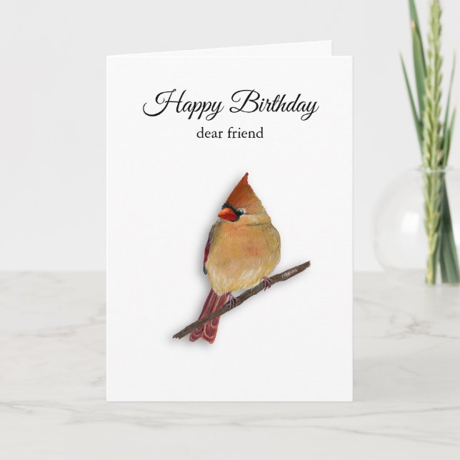 Carte d'anniversaire de Cardinal (Devant)