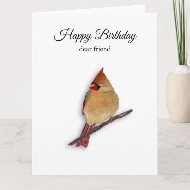 Carte d'anniversaire de Cardinal (Devant)