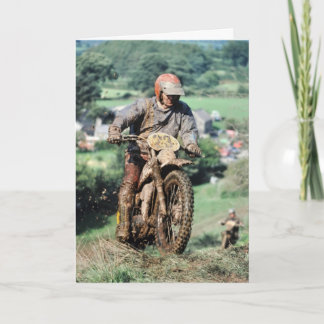 Carte d'anniversaire de cavalier d'Enduro