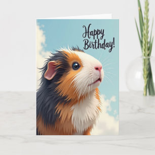Carte d'anniversaire de Cavy Fluffy