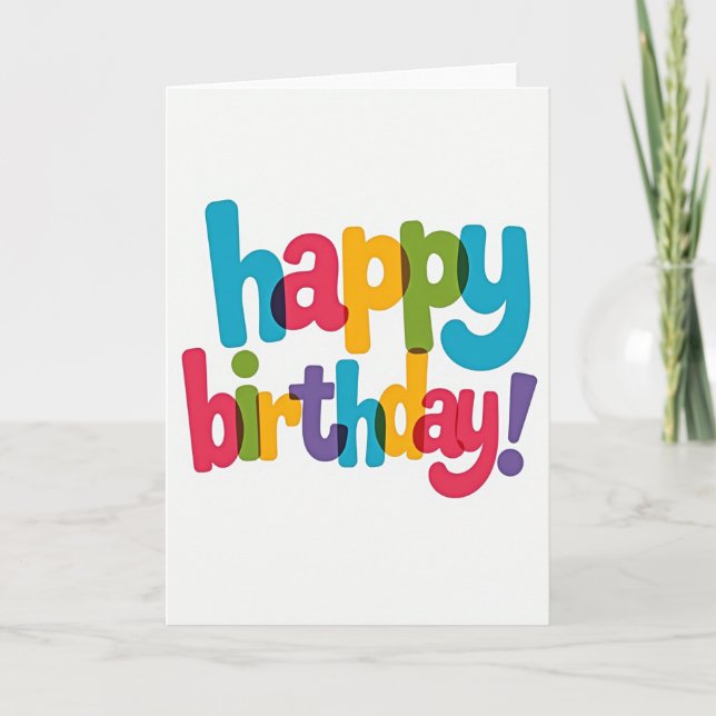 Carte d'anniversaire de célébration (Devant)