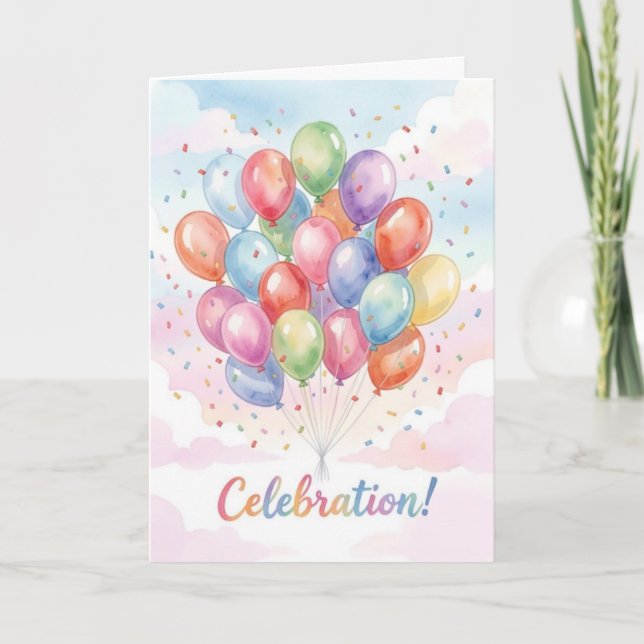 Carte d'anniversaire de célébration (Devant)