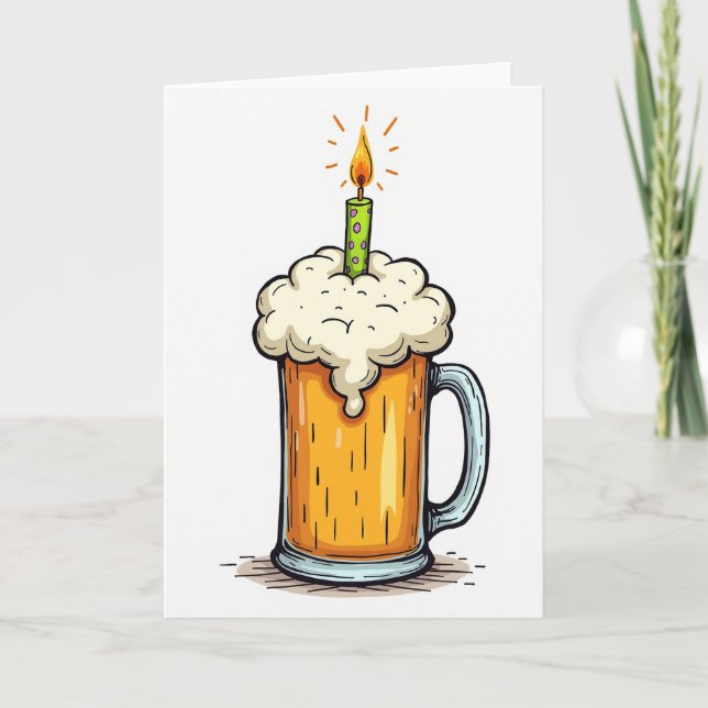 Carte d'anniversaire de célébration pétillante (Devant)