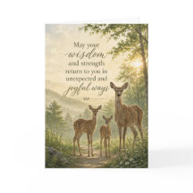 Carte d'anniversaire de cerf de Retour de Sagesse 