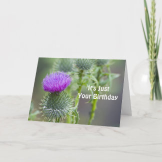 Carte d'anniversaire de chardon