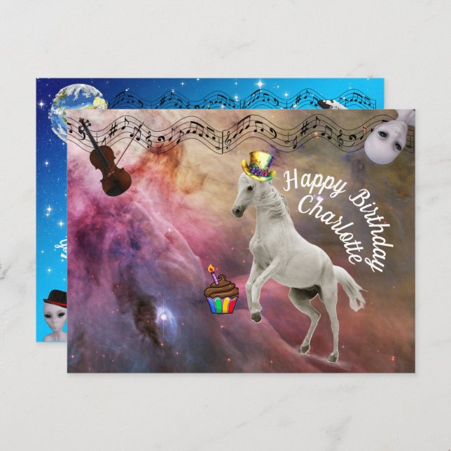 Carte d'anniversaire de Charlotte (Devant / Derrière)