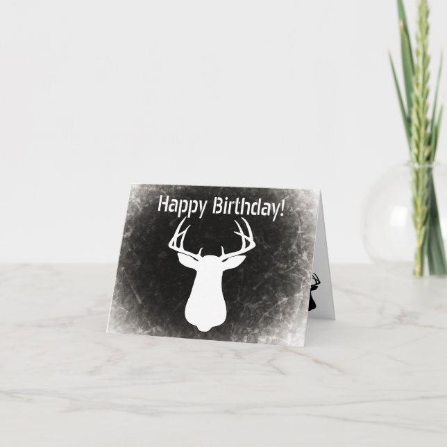 Carte d'anniversaire de chasse aux cerfs (Devant)
