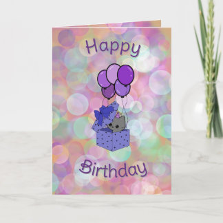 carte d'anniversaire de chat