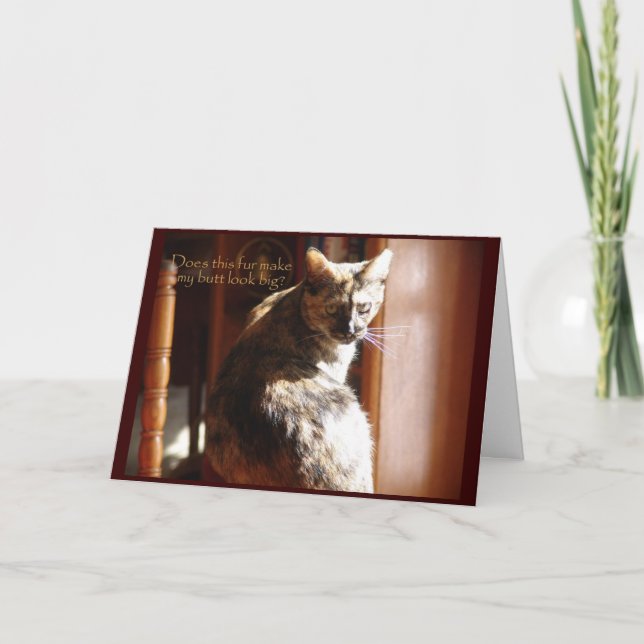 Carte d'anniversaire de chat (Devant)