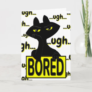 Carte d'anniversaire de chat noir sarcastique Bad