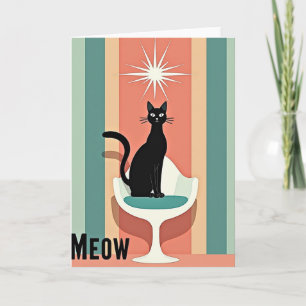 Carte d'anniversaire de chat sculptural