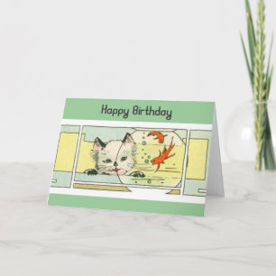 Carte d'anniversaire de chaton