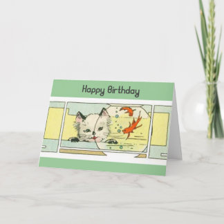 Carte d'anniversaire de chaton
