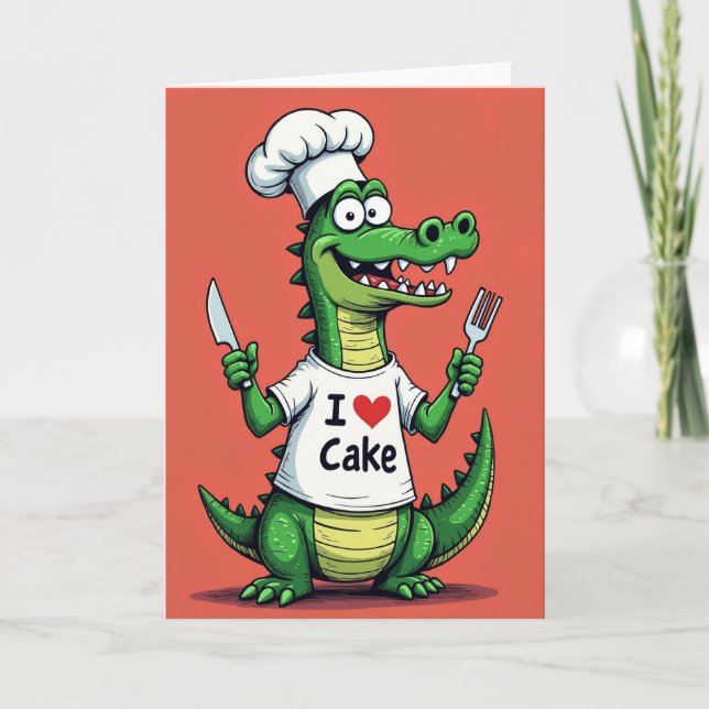Carte d'anniversaire de chef reptile (Devant)