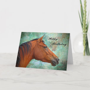 Carte d'anniversaire de cheval