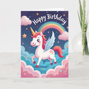 Carte d'anniversaire de cheval fantaisiste