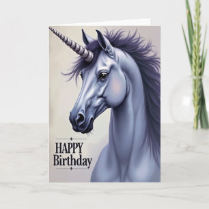 Carte d'anniversaire de cheval mythique