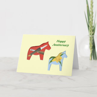 Carte d'anniversaire de chevaux de Dala