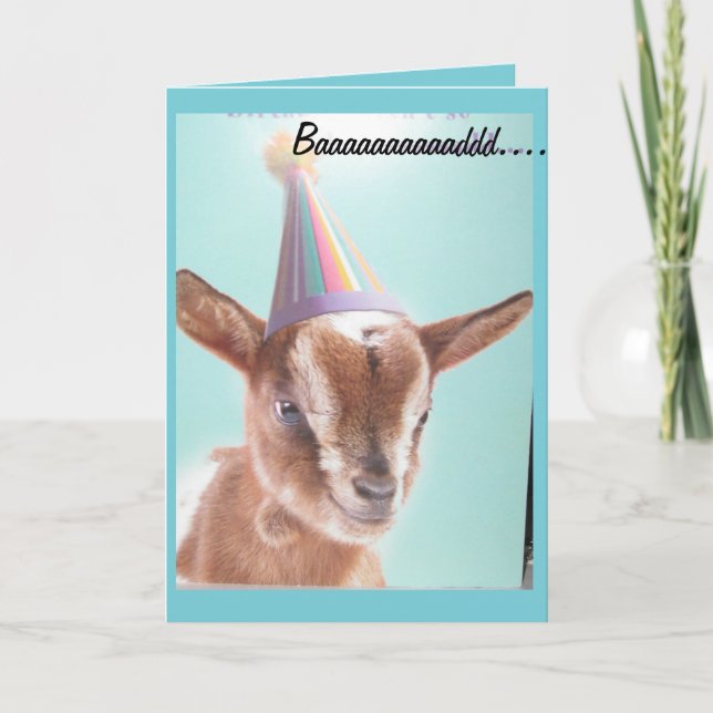 Carte d'anniversaire de chèvre (Devant)