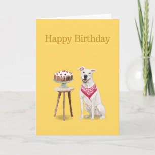 Carte d'anniversaire de chien, American Staffordsh