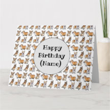Carte d'anniversaire de chien Corgi
