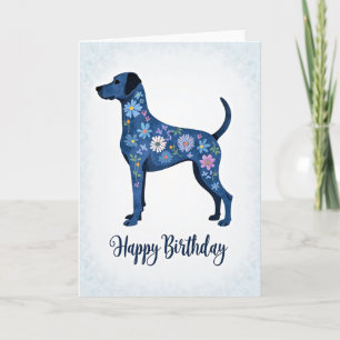 Carte d'anniversaire de chien de jardin