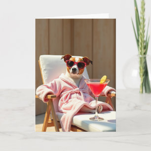 Carte d'anniversaire de chien détendu