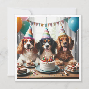 Carte d'anniversaire de chien, Fête de chien, Fête