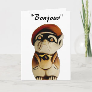 Carte d'anniversaire de chien français