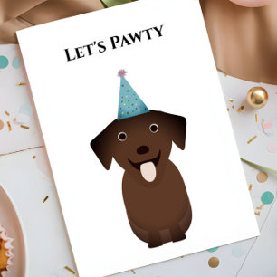 Carte d'anniversaire de chien, Pawty Labrador Retr